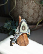 One of a kind imperial jasper ring handmade in sterling silver