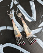 Bohemian statement earrings featuring earthy Maligano jasper