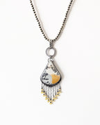 Pear shaped Maligano jasper statement necklace on chain (not included)