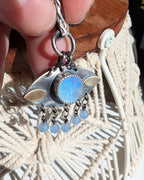 Protective talisman necklace with sterling silver and brass detail