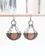 Sterling silver brass chain fringe earrings handmade