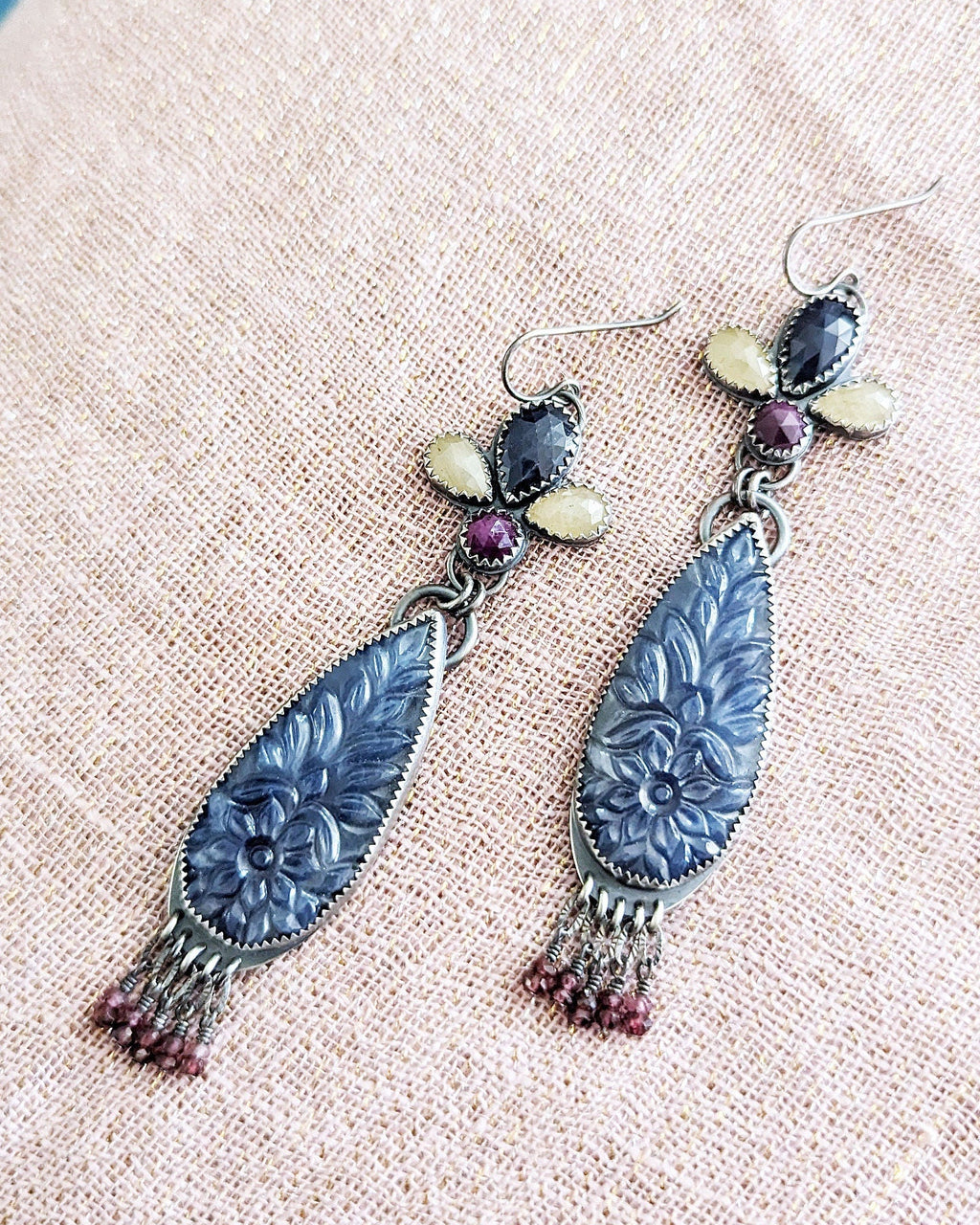 Luxury artisan sapphire earrings fit for special occasions