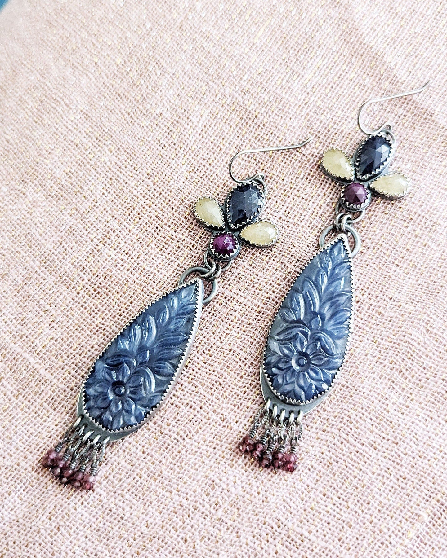 Luxury artisan sapphire earrings fit for special occasions