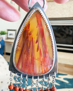 Close up of palm root agate spikes