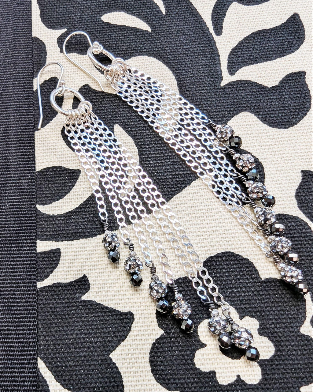 Ultra-lightweight polished sterling silver party earrings