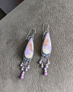 Handcrafted sterling silver phosphosiderite earrings by Rebellenhaus