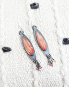 Sunstone and pink tourmaline bead accents beneath agate stones