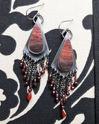 Bohemian southwestern statement earrings with desert tones