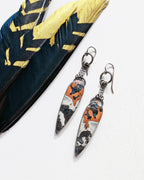 Teardrop jasper earrings inspired by lava and natural transformation