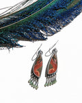 Red Creek jasper earrings in oxidized sterling silver