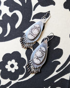 Nature inspired fossil coral earrings handmade