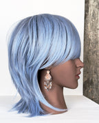 long fringe earrings with spiral silver glass and copper beads