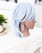 Grey moonstone and agate fringe earrings