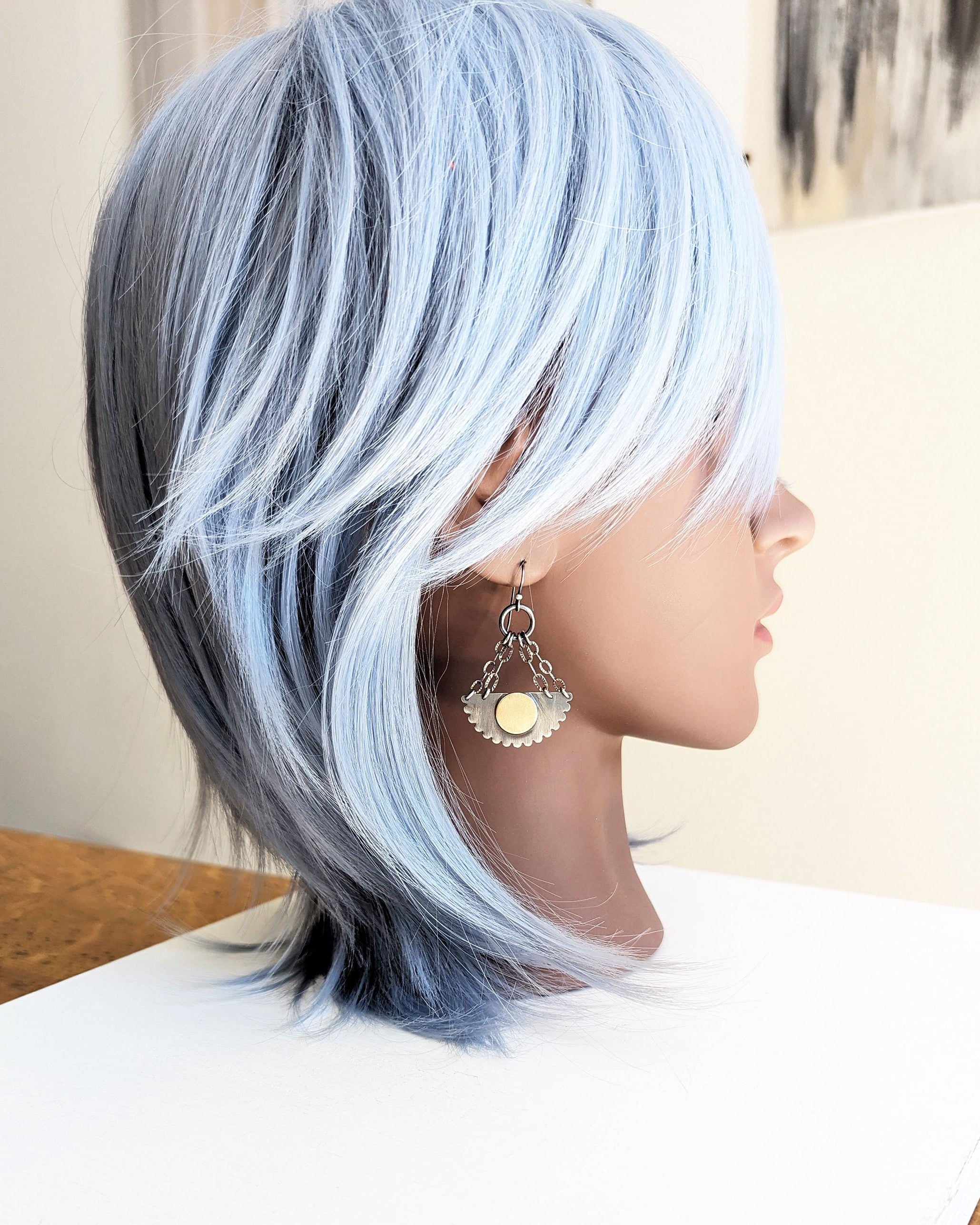 Lightweight boho southwest mixed metal earrings
