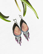 One of a kind polychrome jasper statement earrings by Rebellenhaus