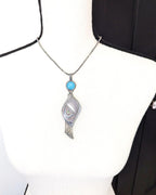 Artisan pendant by Rebellenhaus on bust for scale