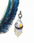 Maligano jasper pendant with yellow jade fringe