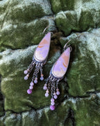 Mediumweight phosphosiderite statement earrings