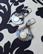 Southwestern mixed metal statement earrings
