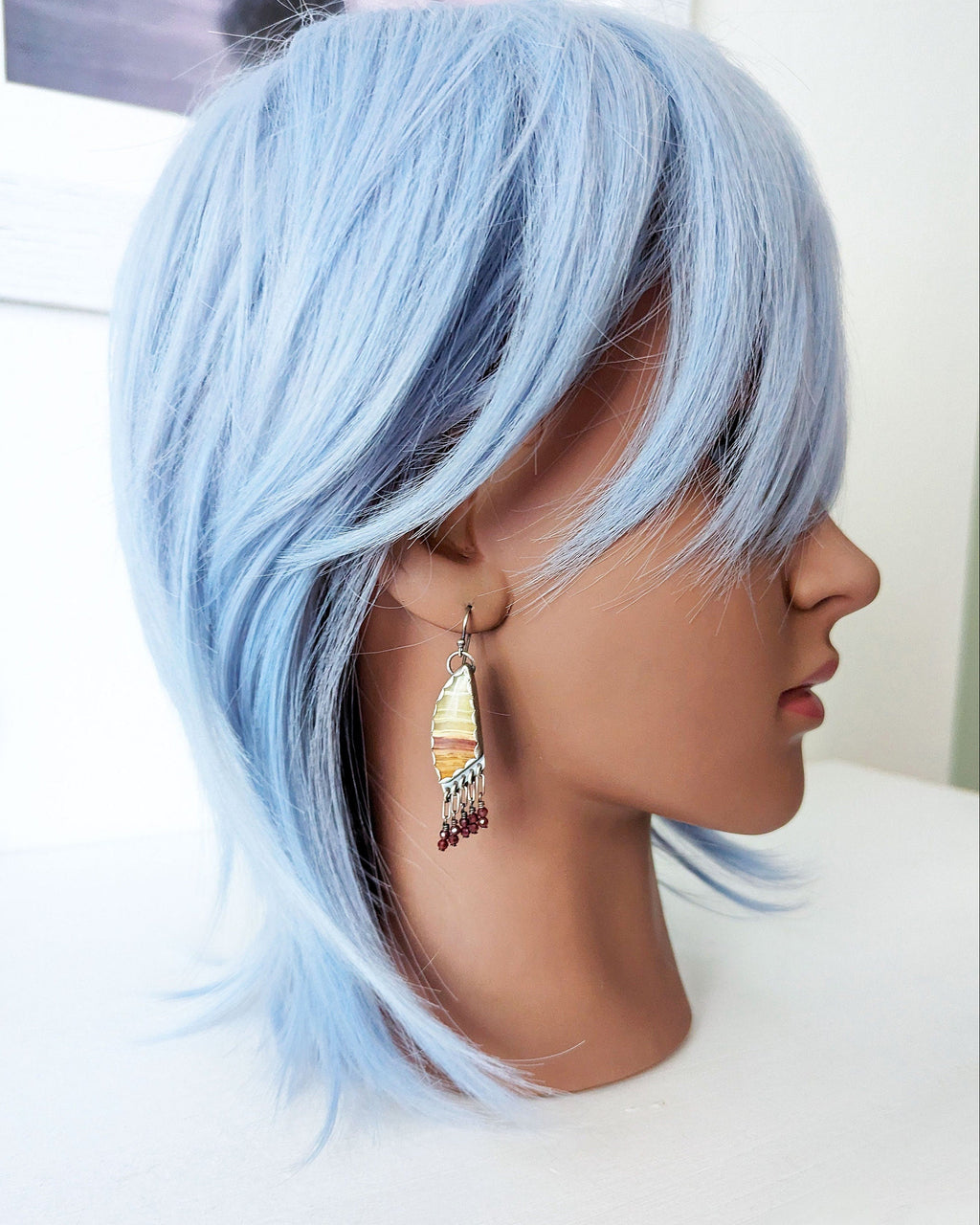 Lightweight spring gemstone earrings in silver