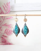 Variegated amazonite marquis drop earrings