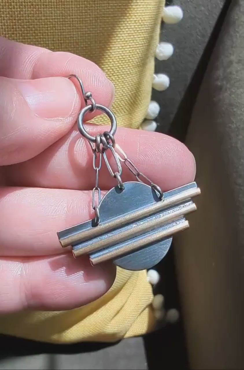 Video of artisan Southwestern earrings by Rebellenhaus