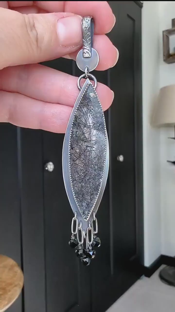 Video of tourmalated quartz pendant by Rebellenhaus