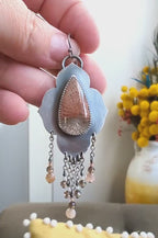 Video of artisan fossil coral earrings by Rebellenhaus
