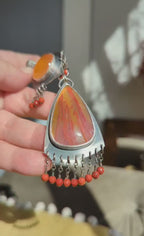 Video of Collector gemstone necklace with grounding earthy palette
