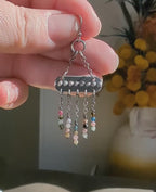 Video of handcrafted tourmaline chandelier earrings by Rebellenhaus