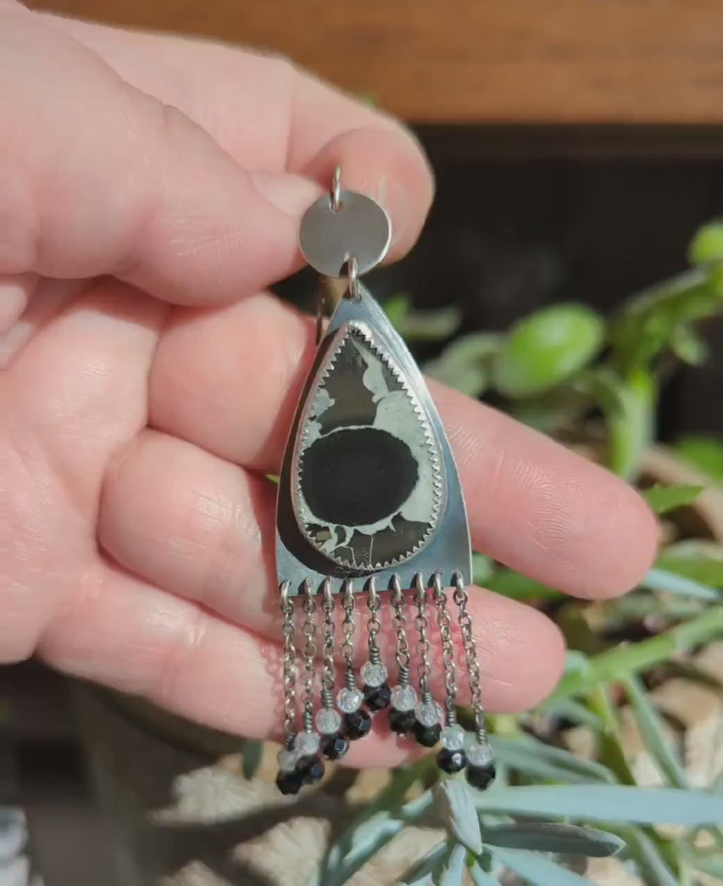 Contrasting Moons Earrings