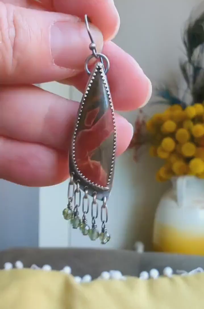 Video of red creek jasper earrings by Rebellenhaus