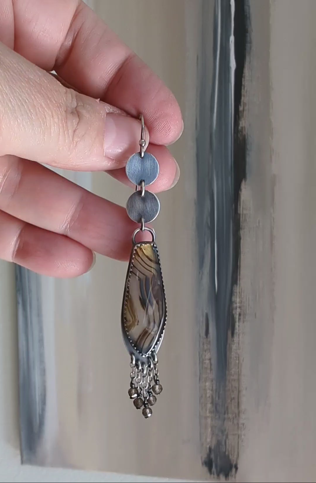 Video of Canyon river earrings by Rebellenhaus