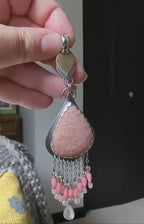 Video of fossil coral mixed metal pendant by Rebellenhaus