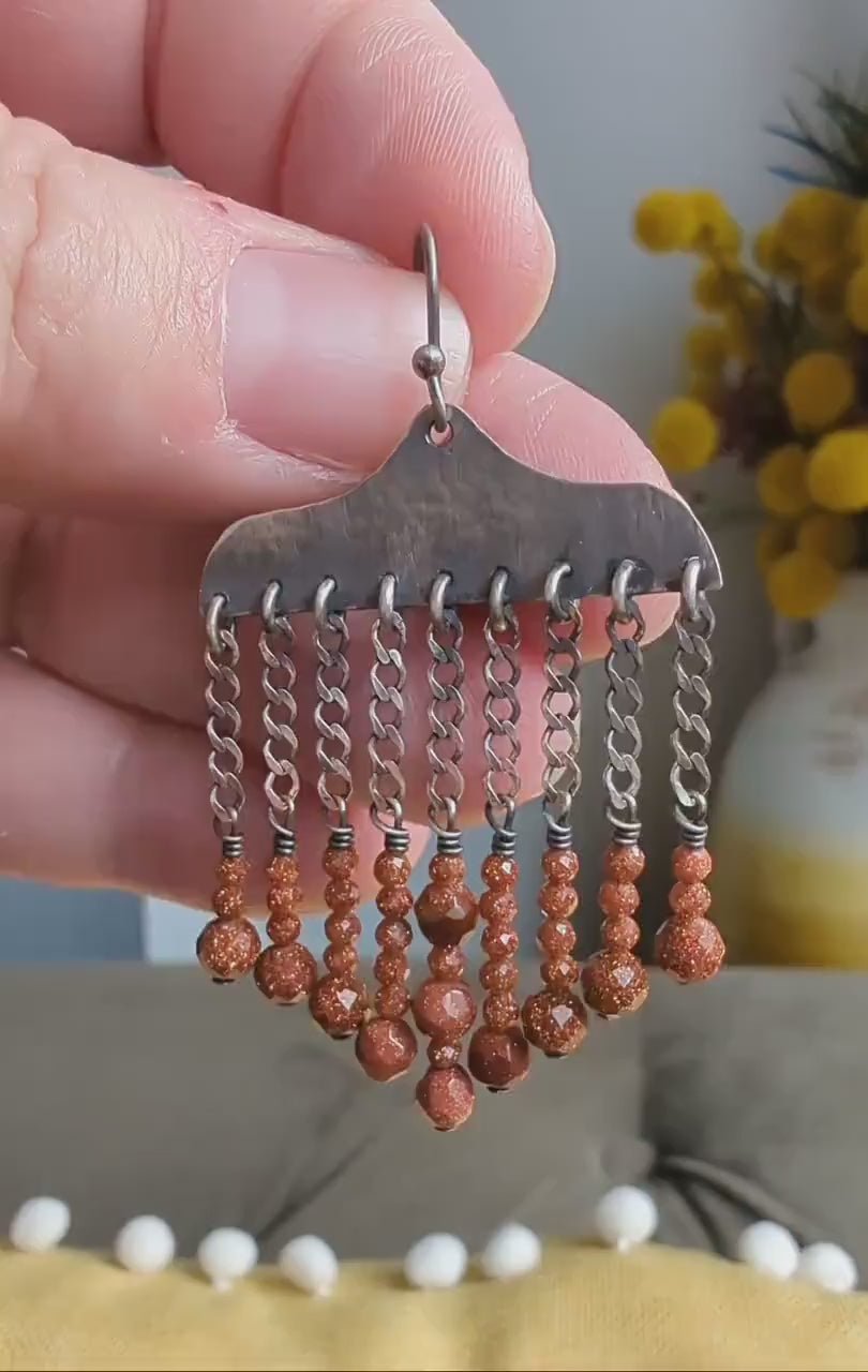 Rusted Roof Earrings