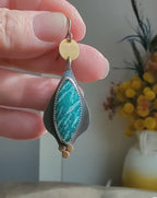 Video of marquis shaped amazonite earrings by Rebellenhaus